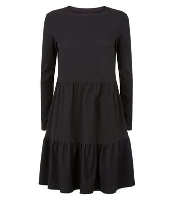 long black tiered dress