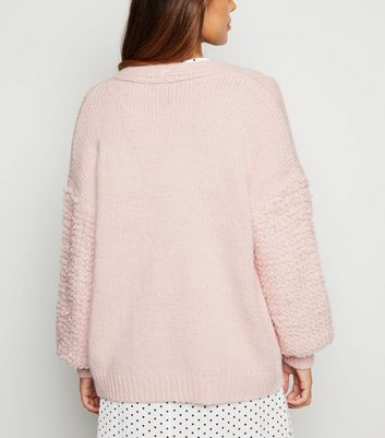 pink fluffy jumper new look