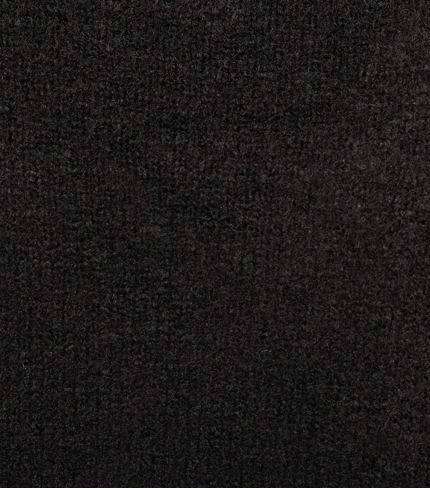 Black Knit V Neck Longline Jumper Image 6