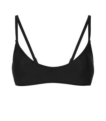 basic black bikini top