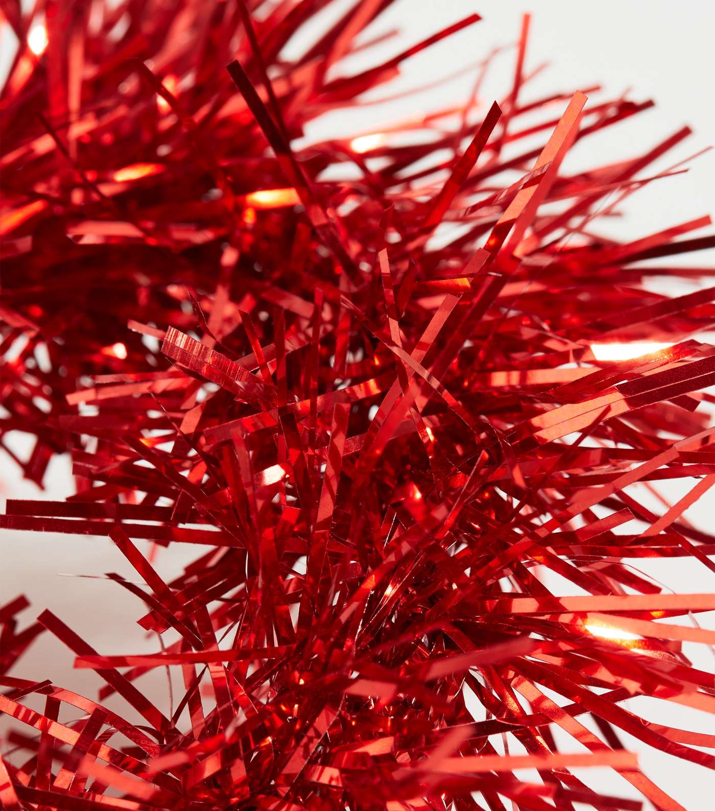 Red Christmas Tinsel Hoop Earrings Image 3