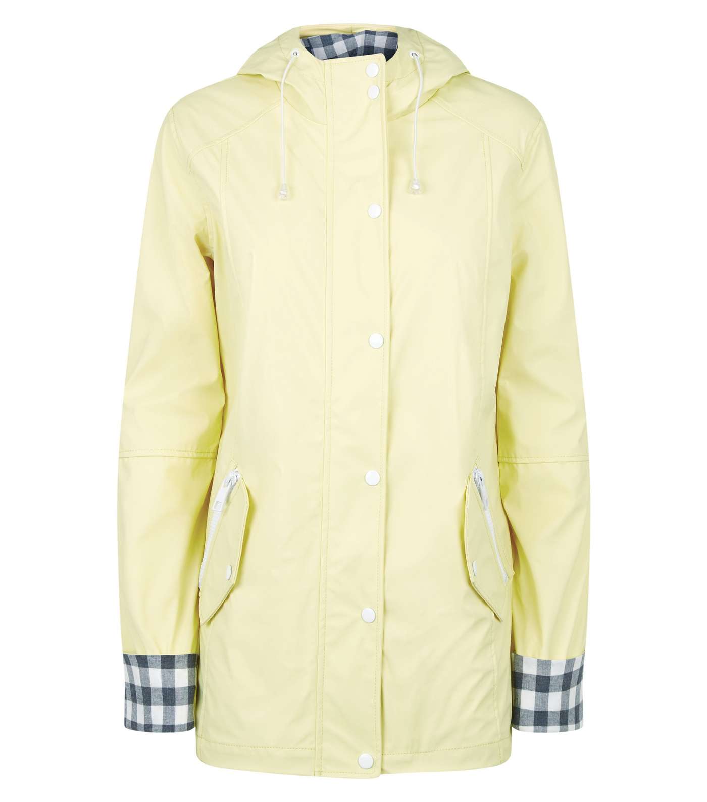 Urban Bliss Pale Yellow Check Lined Mac Image 4