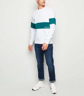 mens colour block sweatshirt