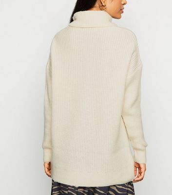 cream longline jumper
