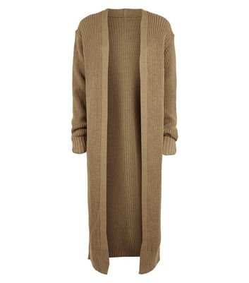 camel midi cardigan