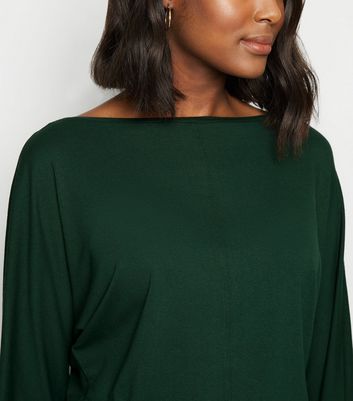 green batwing top