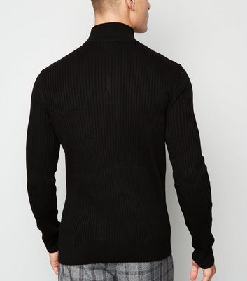 muscle fit half zip jumper