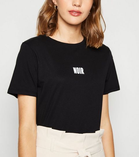 Black Noir Slogan T-Shirt