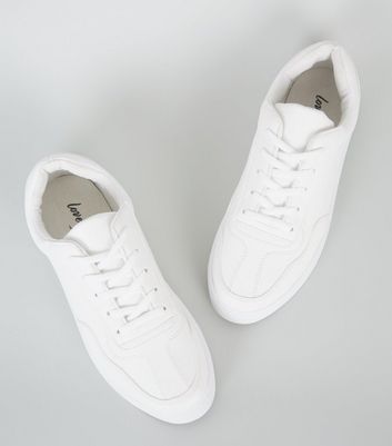 new look white trainers