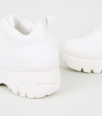 new look white chunky trainers