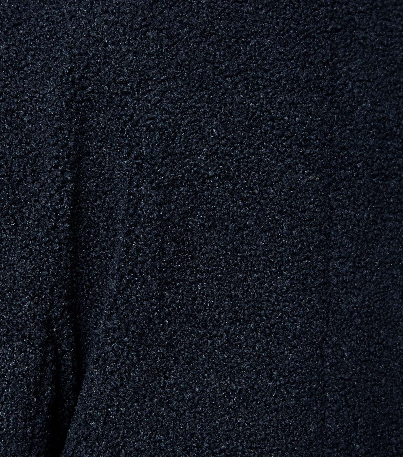 Mela Navy Double Breasted Long Teddy Coat Image 6