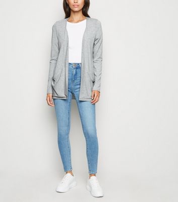 pale blue longline cardigan