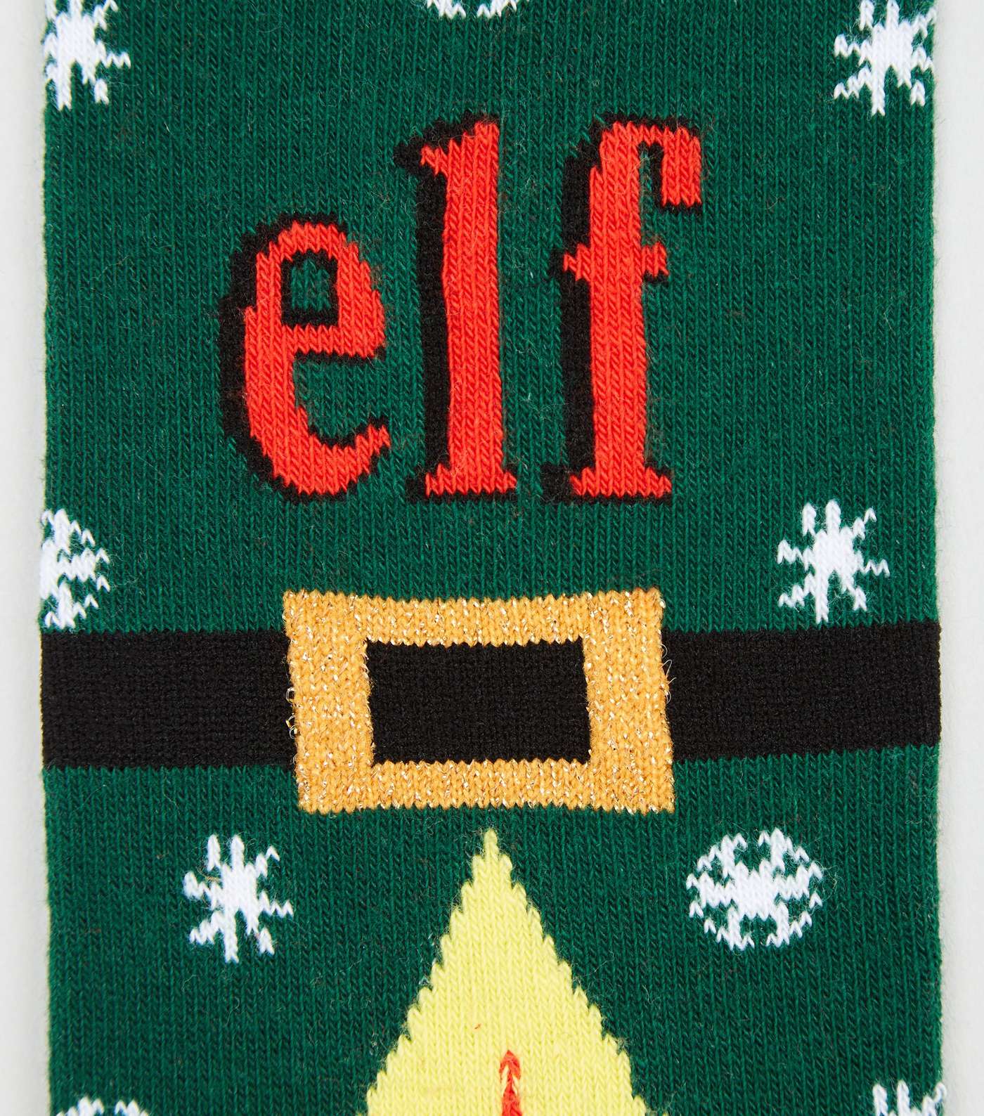 Green Christmas Elf Glitter Socks Image 3