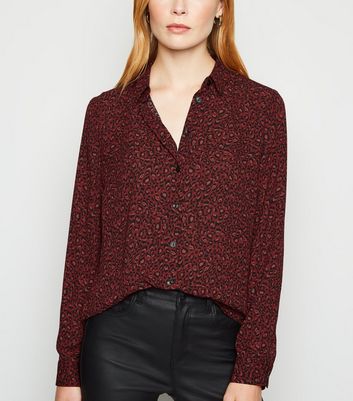 red leopard print top new look