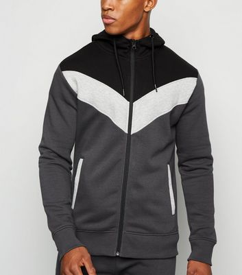 colour block zip sweatshirt