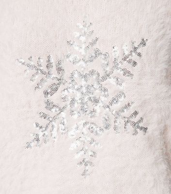 sequin snowflake sweater