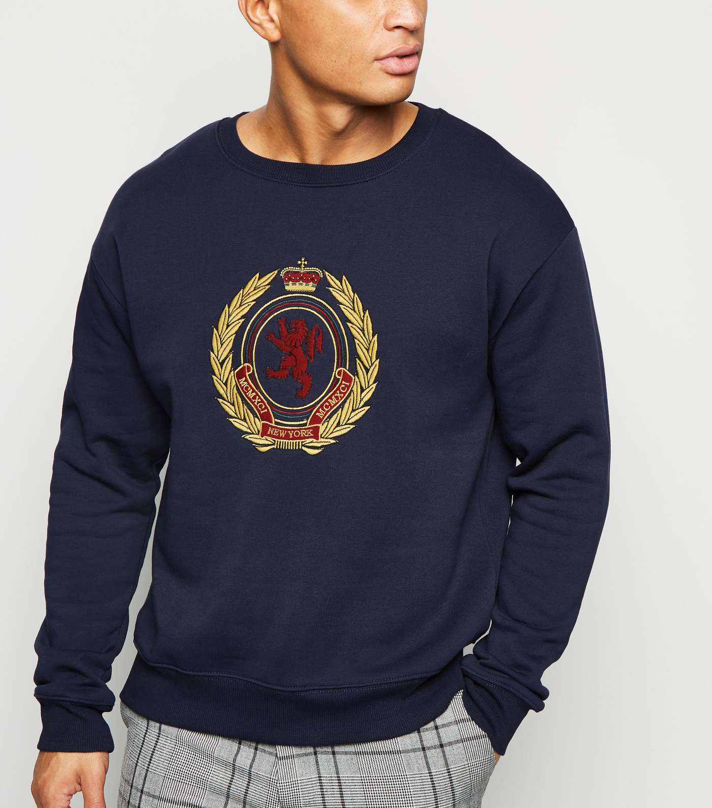 Navy New York Crest Sweatshirt