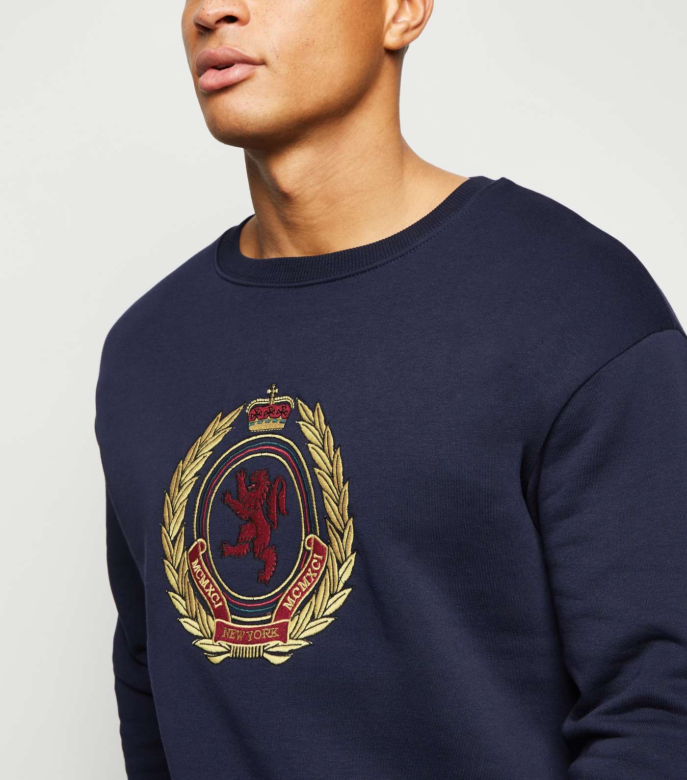 Navy New York Crest Sweatshirt Image 5