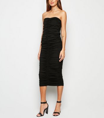 ax paris ruched slinky midi dress