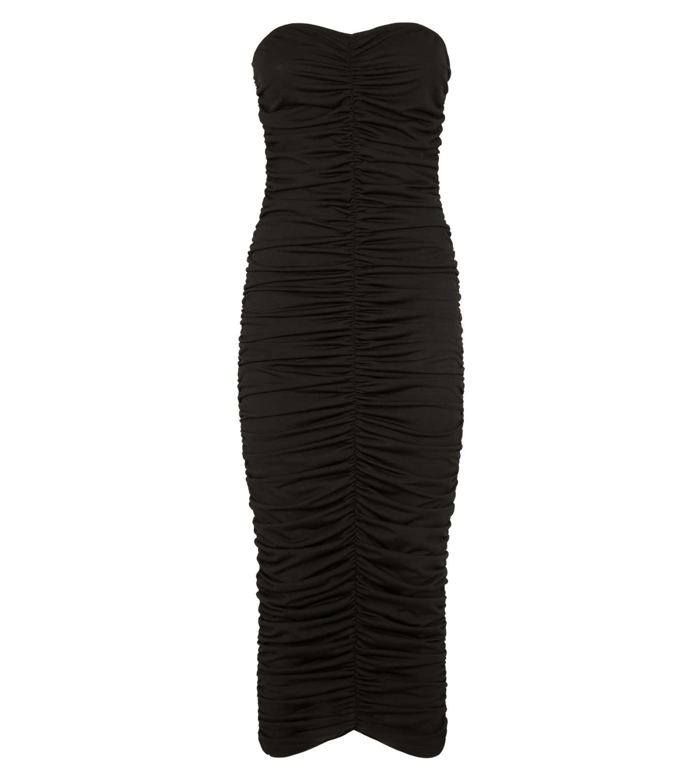 AX Paris Black Ruched Bandeau Midi Dress Image 4