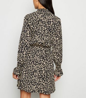 new look ax paris leopard print dress