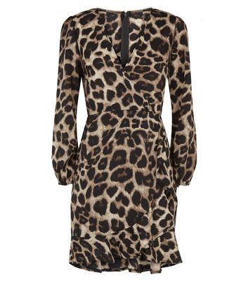 ax paris leopard print dress new look