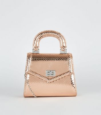 new look rose gold bag