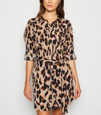 ax paris leopard print dress new look