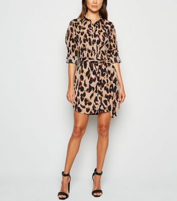 ax paris leopard print dress new look