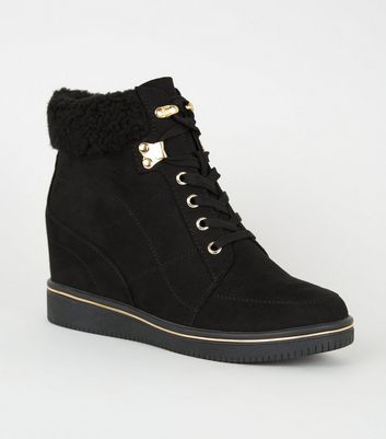 wedge trainers new look