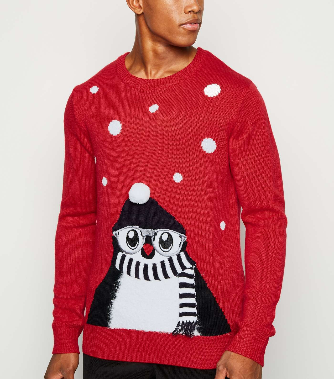 Red Matching Family Christmas Penguin Jumper