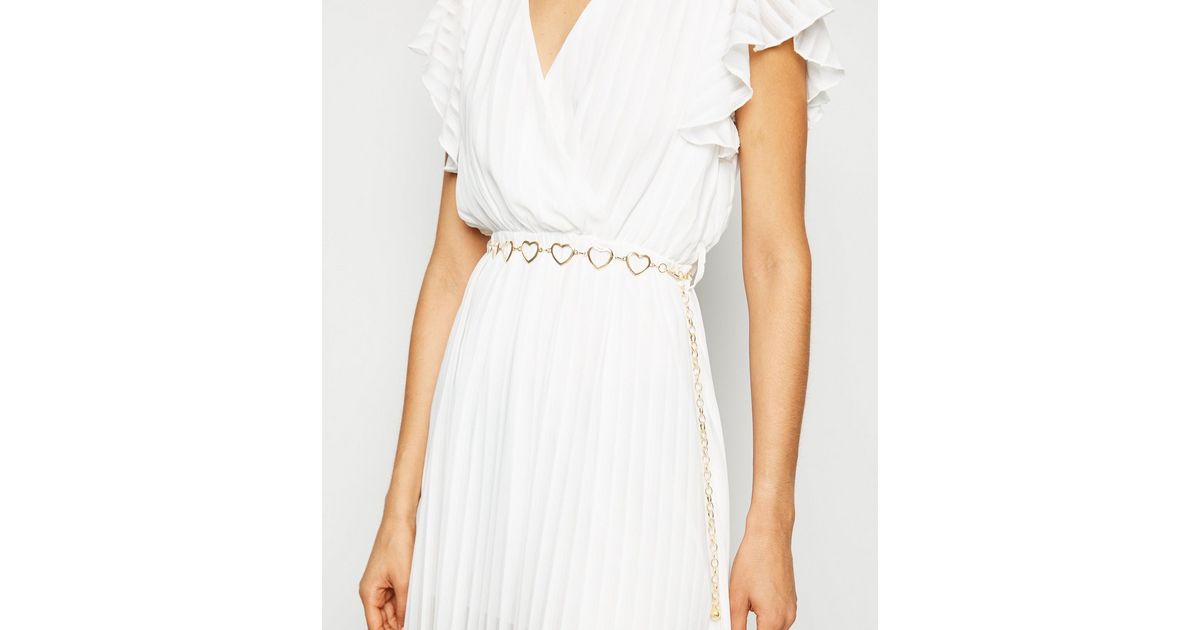 Gold Heart Chain Belt New Look