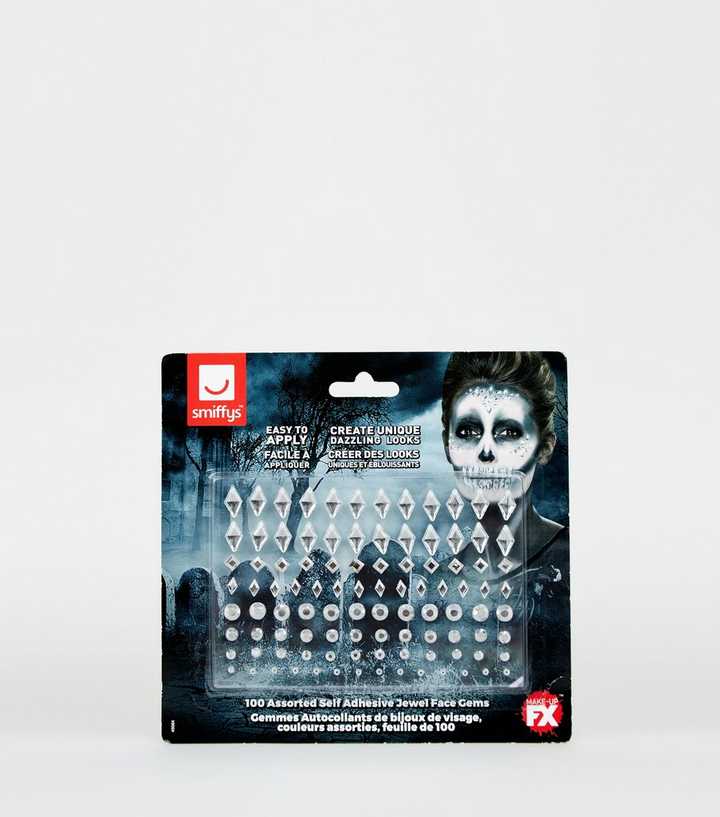 Silver Halloween Jewel Face Gems