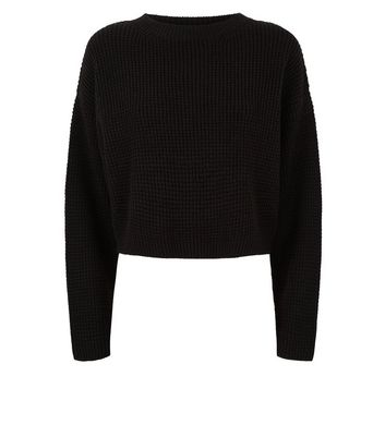 black waffle jumper
