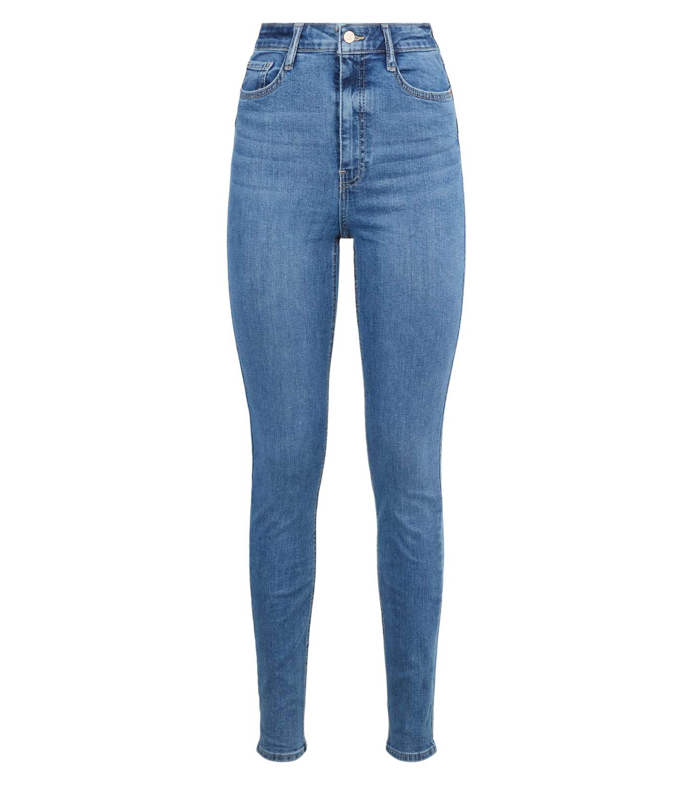 Tall Blue 'Lift & Shape' High Waist Skinny Jeans Image 4