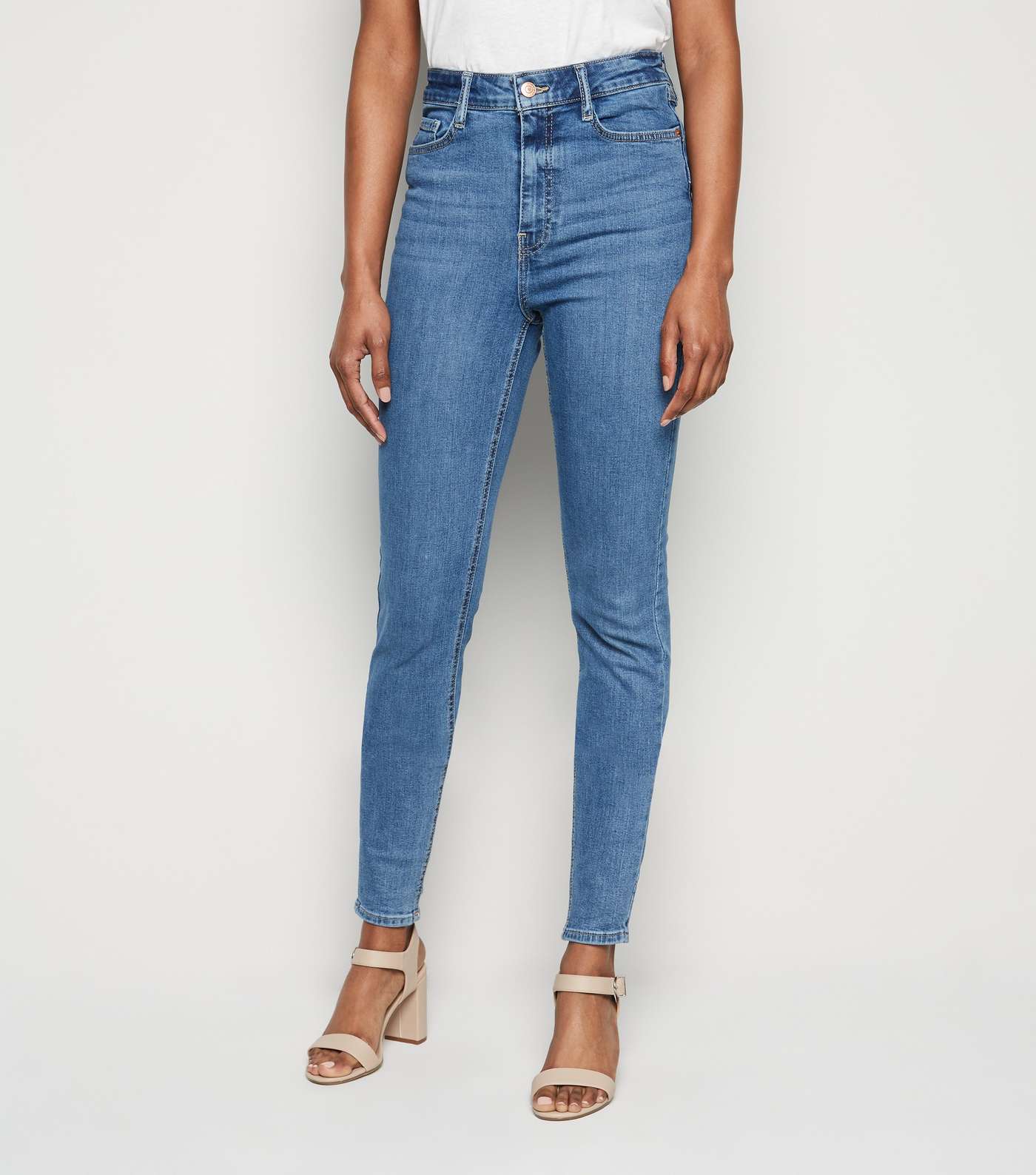 Tall Blue 'Lift & Shape' High Waist Skinny Jeans Image 2
