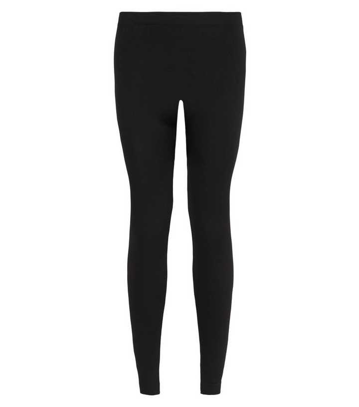 girls black fleece leggings