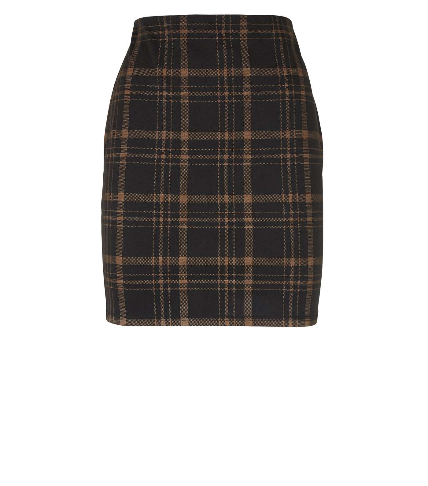 Black Check Tube Mini Skirt Image 4