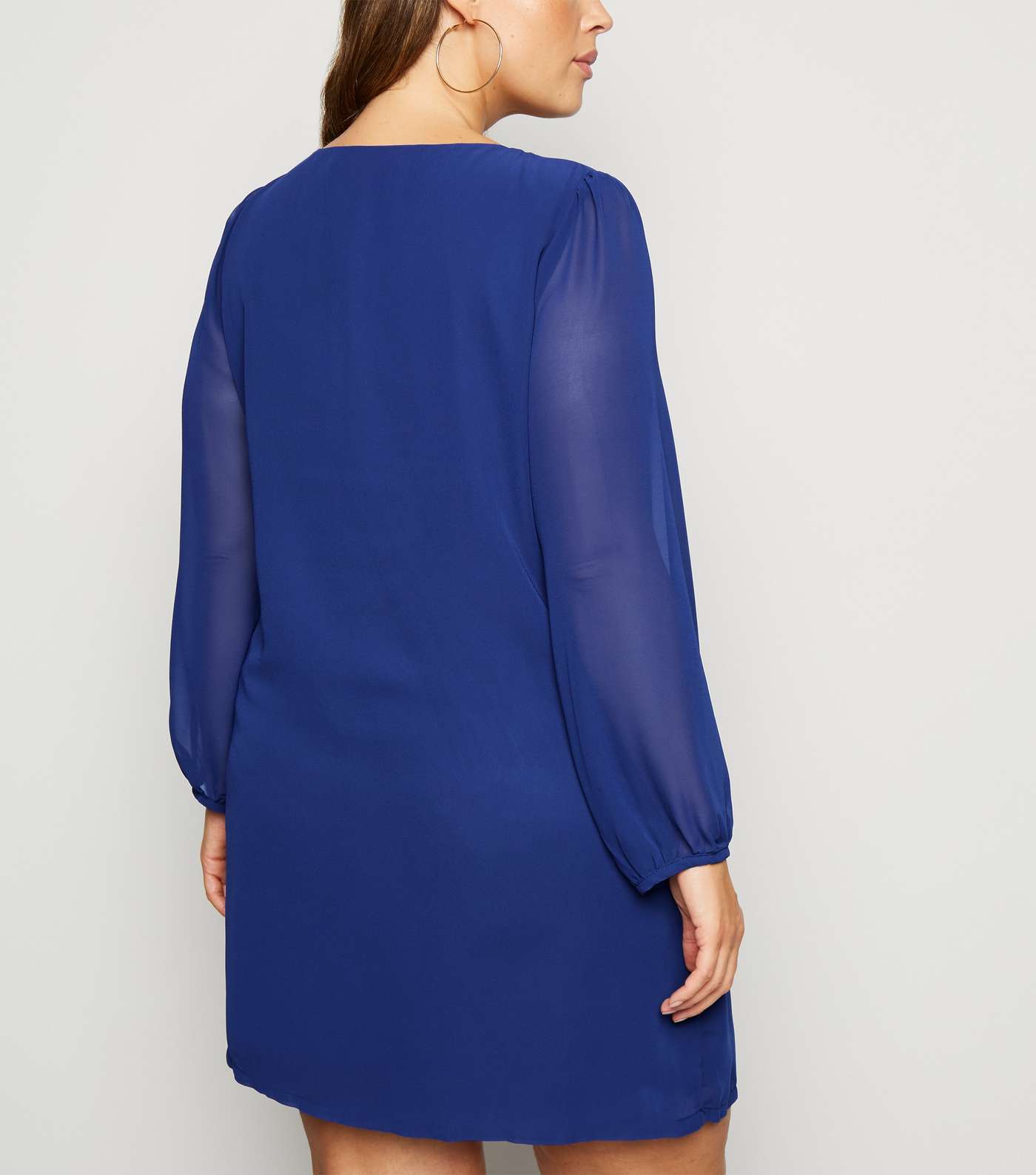Mela Curves Bright Blue Tunic Dress Image 3