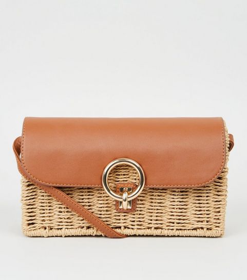 Straw Bags Effect Purses New Look