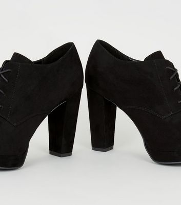 black lace shoe boots