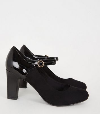 black mary jane shoes wide fit