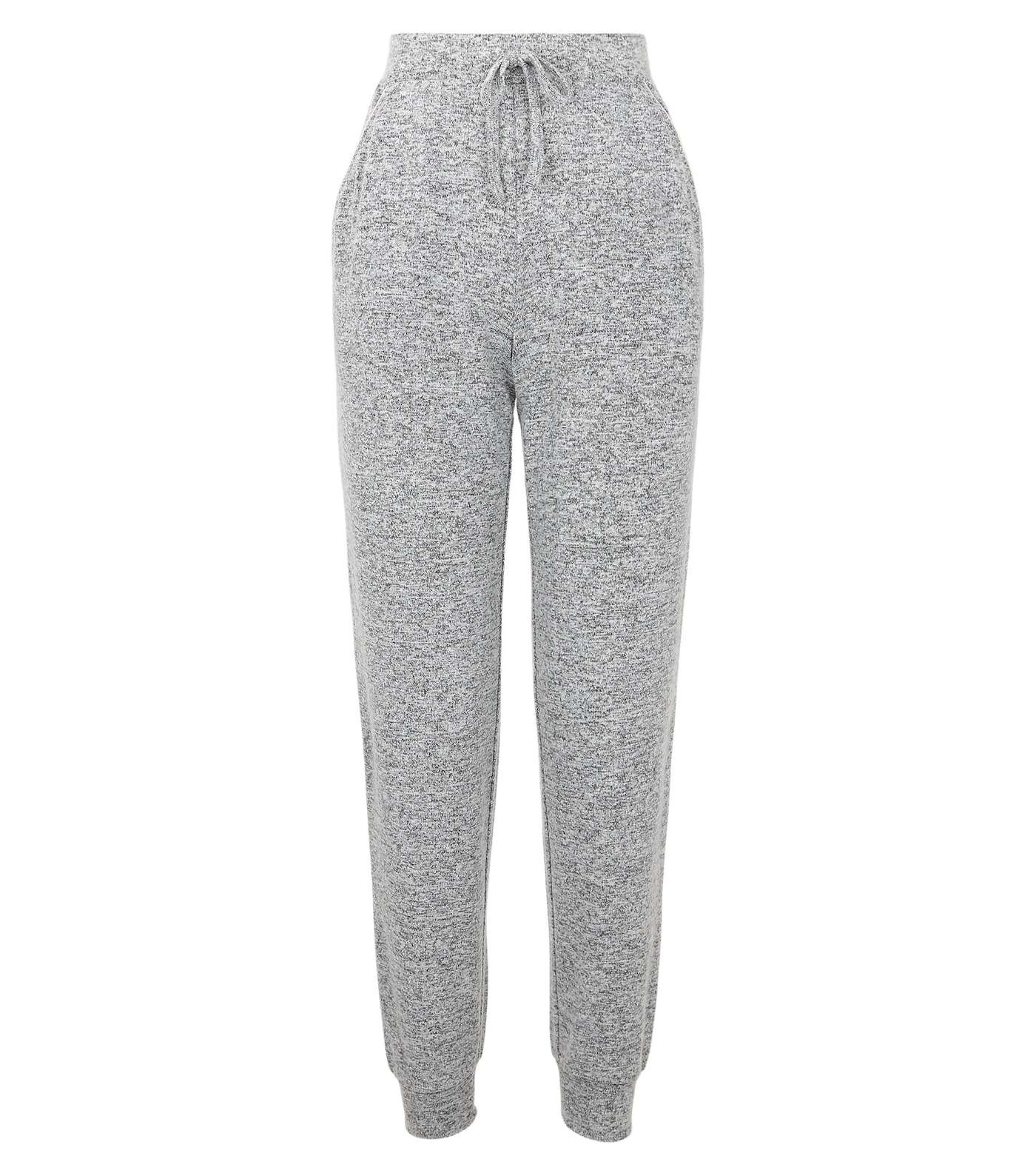 Grey Brushed Pyjama Joggers Image 4