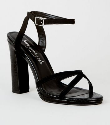 croc platform heels