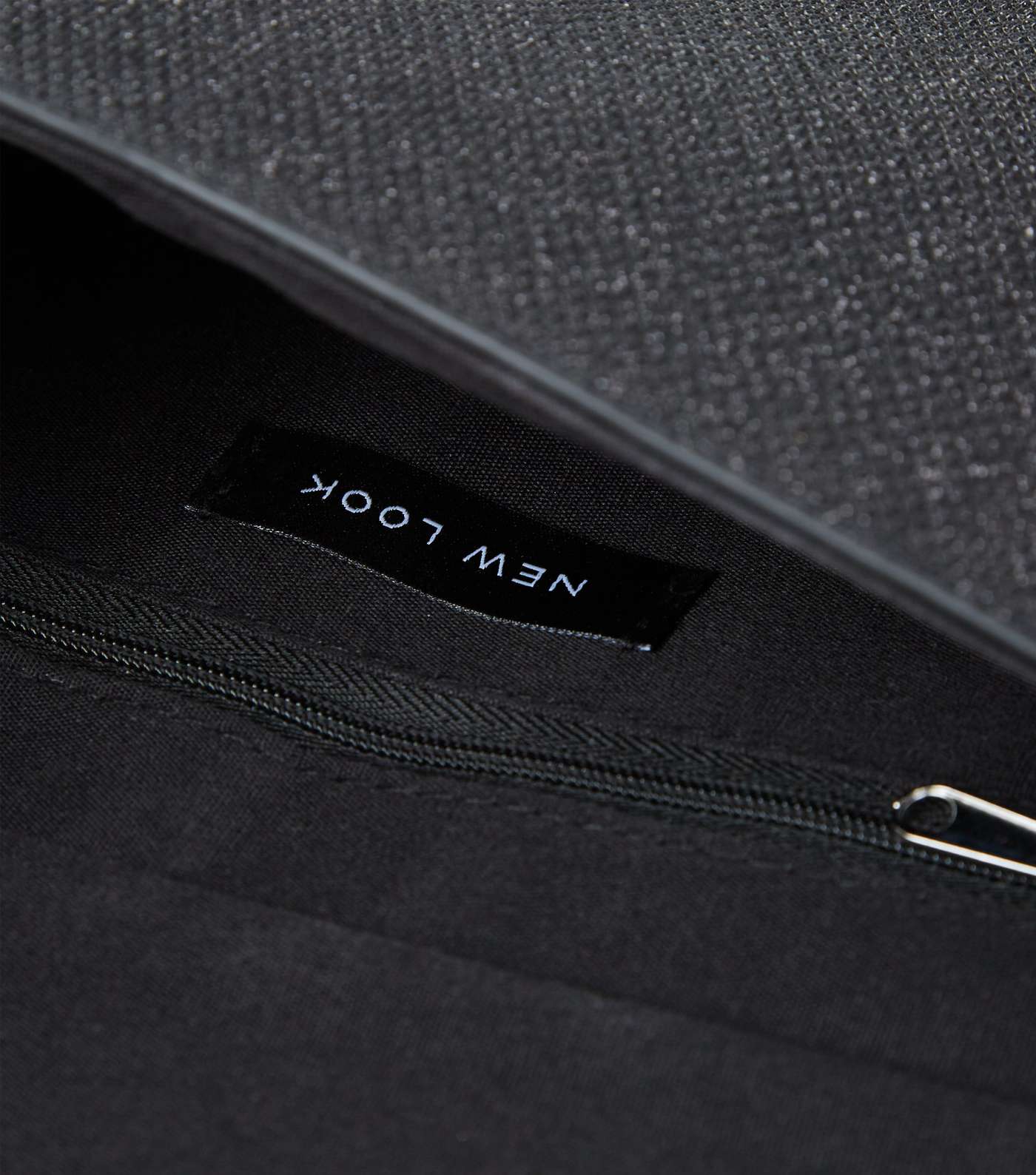 Black Shimmer Asymmetric Clutch Bag Image 4