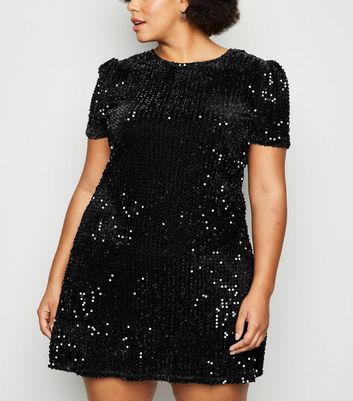 robe droite paillette