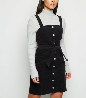 belted pinafore dress