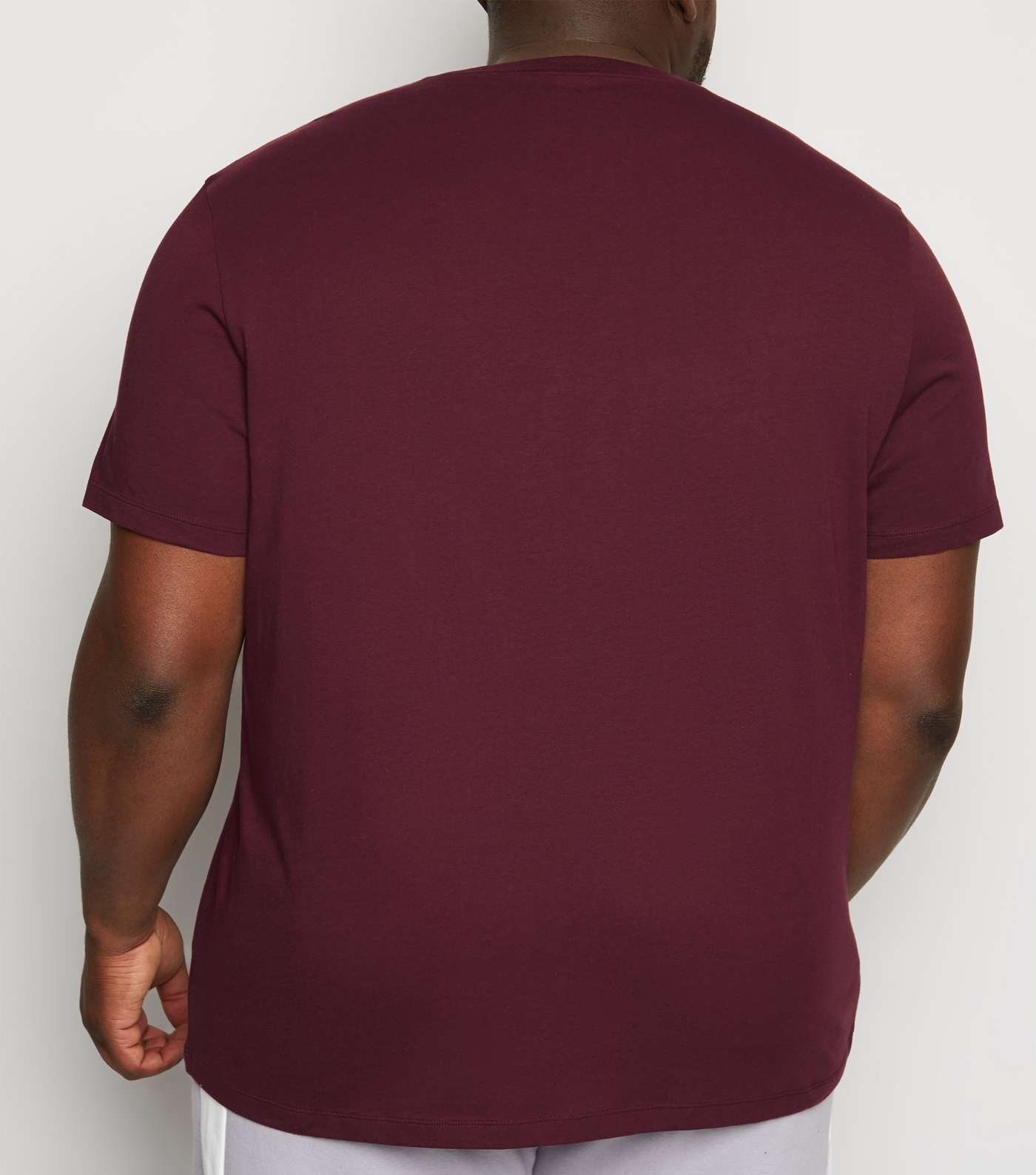 Plus Size Burgundy Crew T-Shirt Image 3