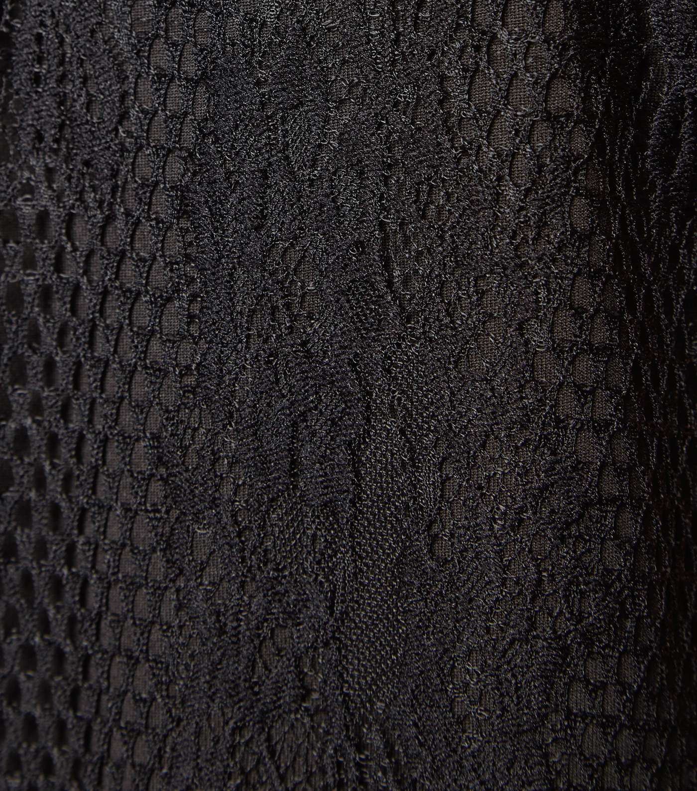Black Lace Fishnet Ruffle Top Image 6