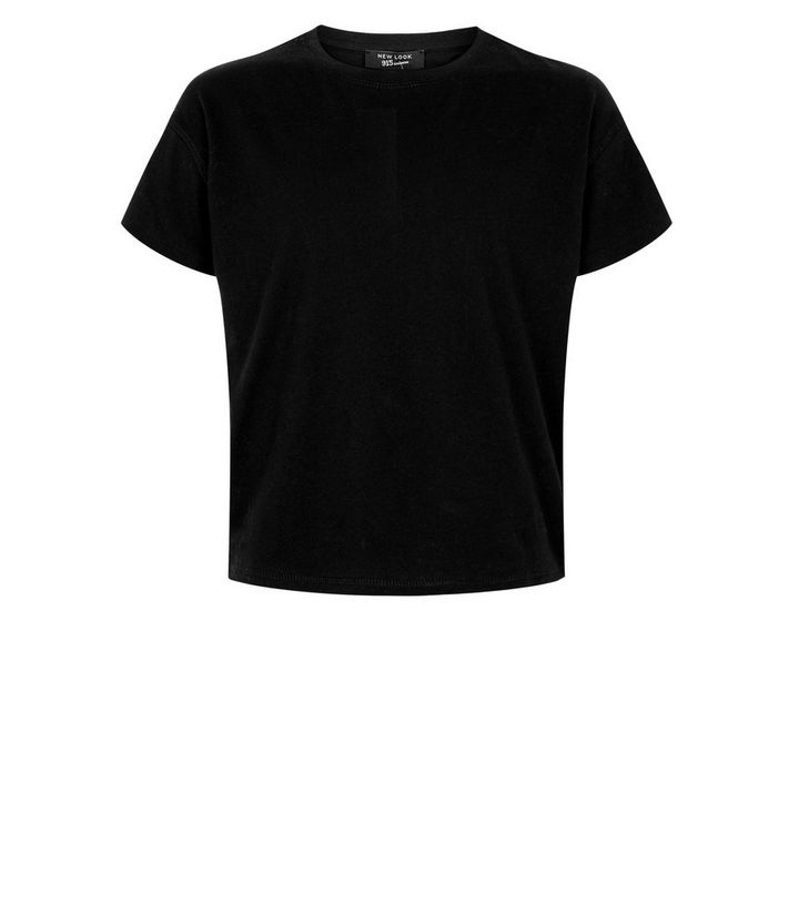 Girls Black Organic Cotton T Shirt New Look